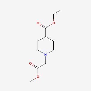 molecular formula C11H19NO4 B1266901 Ethyl 1-(2-methoxy-2-oxoethyl)piperidine-4-carboxylate CAS No. 71172-59-3