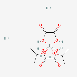 molecular formula C10H22O10Ti+2 B12669012 Dihydrogen bis(oxalato(2-)-O,O')bis(propan-2-olato)titanate(2-) CAS No. 84145-33-5