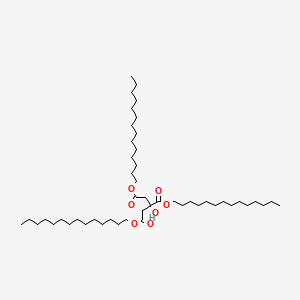 molecular formula C48H92O7 B12669107 Tritetradecyl 2-hydroxypropane-1,2,3-tricarboxylate CAS No. 94277-81-3