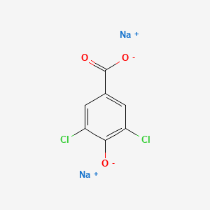 molecular formula C7H2Cl2Na2O3 B12669111 Benzoic acid, 3,5-dichloro-4-hydroxy-, disodium salt CAS No. 61055-25-2