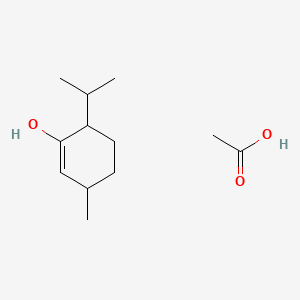 molecular formula C12H22O3 B12669116 1-Cyclohexen-1-ol, 3-methyl-6-(1-methylethyl)-, acetate, sapond. CAS No. 93384-76-0