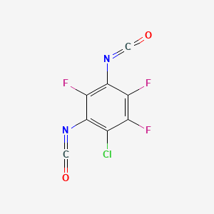 molecular formula C8ClF3N2O2 B12669118 1-Chloro-2,3,5-trifluoro-4,6-diisocyanatobenzene CAS No. 46495-66-3