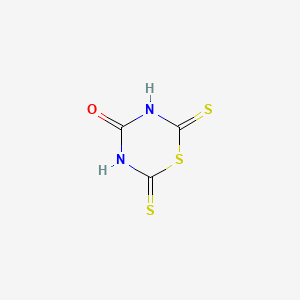 molecular formula C3H2N2OS3 B12669137 2,6-Dithioxotetrahydro-4H-1,3,5-thiadiazin-4-one CAS No. 78972-27-7