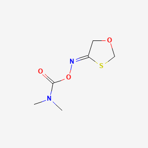 molecular formula C6H10N2O3S B12669138 1,3-Oxathiolan-4-one, O-((dimethylamino)carbonyl)oxime, (Z)- CAS No. 54266-54-5