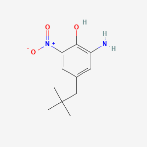 molecular formula C11H16N2O3 B12669262 2-Amino-6-nitro-4-neopentylphenol CAS No. 83488-03-3