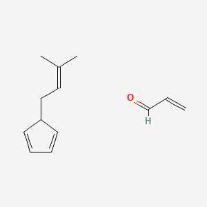 molecular formula C13H18O B12669267 5-(3-Methylbut-2-enyl)cyclopenta-1,3-diene;prop-2-enal 