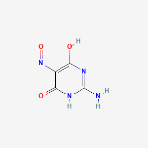 molecular formula C4H4N4O3 B1266931 2-Amino-4,6-dihydroxy-5-nitrosopyrimidine CAS No. 52011-72-0