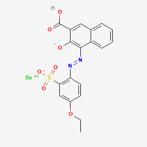 molecular formula C19H14BaN2O7S B12669325 Barium 4-((4-ethoxy-2-sulphonatophenyl)azo)-3-hydroxy-2-naphthoate CAS No. 84696-57-1