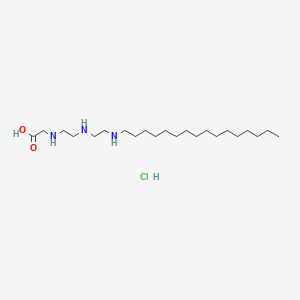 molecular formula C22H48ClN3O2 B12669328 Hexadecylaminoethylaminoethylglycine monohydrochloride CAS No. 21938-00-1