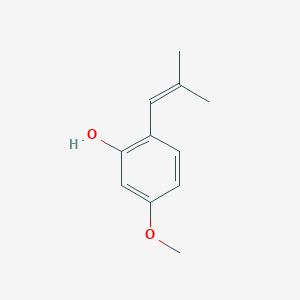 molecular formula C11H14O2 B12669346 5-Methoxy-2-(2-methyl-1-propenyl)phenol CAS No. 93840-91-6