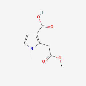 molecular formula C9H11NO4 B12669354 Methyl 3-carboxy-1-methyl-1H-pyrrole-2-acetate CAS No. 83846-84-8