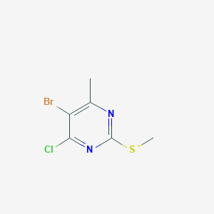 molecular formula C6H6BrClN2S B1266936 5-溴-4-氯-6-甲基-2-(甲硫基)嘧啶 CAS No. 17119-74-3