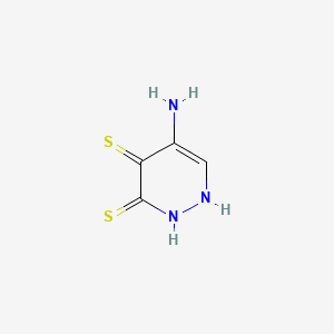 molecular formula C4H5N3S2 B12669361 5-Amino-3,4-pyridazinedithiol CAS No. 89033-50-1