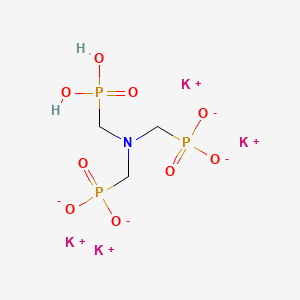 molecular formula C3H8K4NO9P3 B12669369 Tetrapotassium dihydrogen (nitrilotris(methylene))trisphosphonate CAS No. 94021-25-7