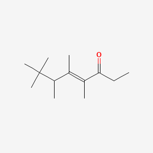 molecular formula C13H24O B12669389 4,5,6,7,7-Pentamethyloct-4-en-3-one CAS No. 81786-78-9