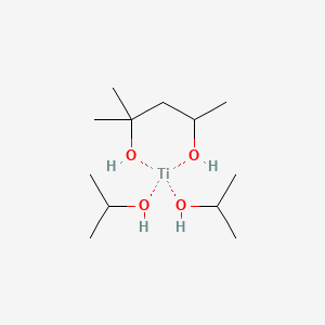 molecular formula C12H30O4Ti B12669405 (2-Methylpentane-2,4-diolato(2-)-O,O')bis(propan-2-olato)titanium CAS No. 71965-12-3
