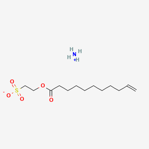 molecular formula C13H27NO5S B12669411 Ammonium 2-sulphonatoethyl undec-10-enoate CAS No. 93842-82-1