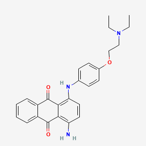 molecular formula C26H27N3O3 B12669441 1-Amino-4-(4-((2-diethylamino)ethoxy)phenylamino)anthraquinone CAS No. 83968-81-4
