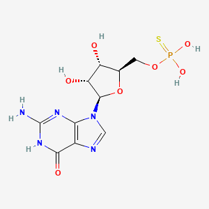 molecular formula C10H14N5O7PS B12669448 Guanosine 5'-monophosphorothioate CAS No. 76310-16-2