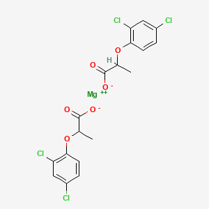 molecular formula C18H14Cl4MgO6 B12669481 Magnesium bis[2-(2,4-dichlorophenoxy)propionate] CAS No. 29413-61-4