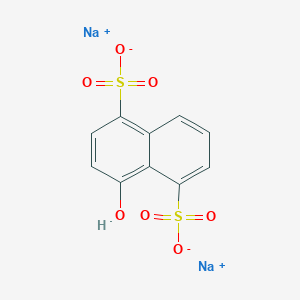 molecular formula C10H6Na2O7S2 B12669517 Disodium 4-hydroxynaphthalene-1,5-disulphonate CAS No. 25059-18-1