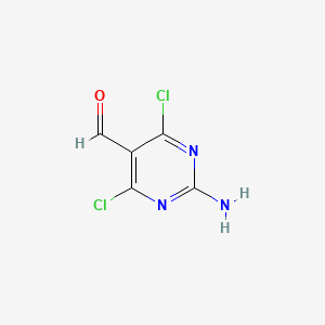 molecular formula C5H3Cl2N3O B1266952 2-Amino-4,6-dichloropyrimidine-5-carbaldehyde CAS No. 5604-46-6