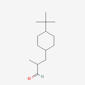 molecular formula C14H26O B12669557 4-(tert-Butyl)-alpha-methylcyclohexanepropionaldehyde CAS No. 51367-70-5