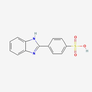molecular formula C13H10N2O3S B1266956 4-(1h-Benzimidazol-2-yl)benzenesulfonic acid CAS No. 50343-57-2