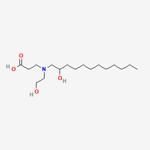 molecular formula C17H35NO4 B12669562 N-(2-Hydroxydodecyl)-N-(2-hydroxyethyl)-beta-alanine CAS No. 70521-70-9