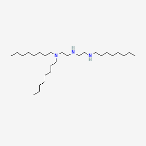 molecular formula C28H61N3 B12669597 N,N-Dioctyl-N'-(2-(octylamino)ethyl)ethylenediamine CAS No. 84030-31-9