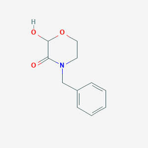 molecular formula C11H13NO3 B126696 4-Benzyl-2-hydroxymorpholin-3-one CAS No. 287930-73-8