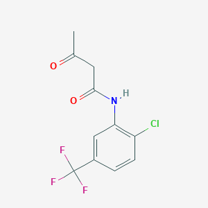 molecular formula C11H9ClF3NO2 B1266963 n-[2-Chloro-5-(trifluoromethyl)phenyl]-3-oxobutanamide CAS No. 585-97-7