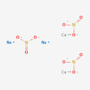 molecular formula Ca2Na2O9Si3 B12669648 Sodium calcium silicate CAS No. 13769-08-9