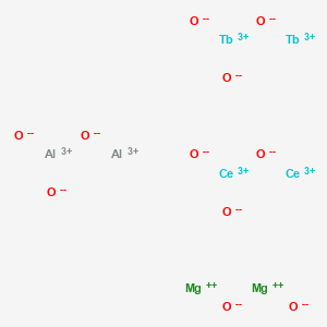 molecular formula Al2Ce2Mg2O11Tb2 B12669656 Aluminum cerium magnesium terbium oxide CAS No. 67542-72-7