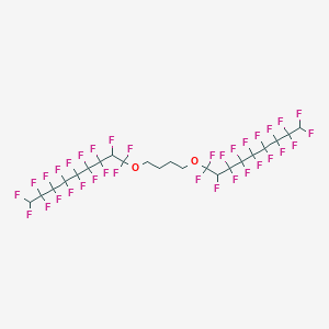molecular formula C22H12F34O2 B12669657 1,1'-(Butane-1,4-diylbis(oxy))bis(heptadecafluorononene) CAS No. 84029-52-7