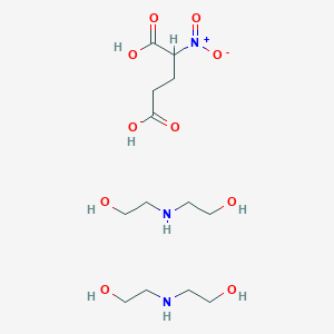 molecular formula C13H29N3O10 B12669690 Bis(bis(2-hydroxyethyl)ammonium) nitroglutarate CAS No. 97552-85-7