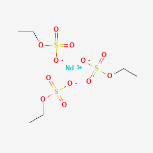 molecular formula C6H15NdO12S3 B12669706 Ethyl hydrogen sulphate, neodymium(3+) salt CAS No. 3368-35-2