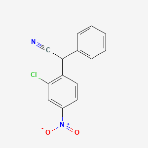 molecular formula C14H9ClN2O2 B12669723 (2-Chloro-4-nitrophenyl)phenylacetonitrile CAS No. 83783-67-9