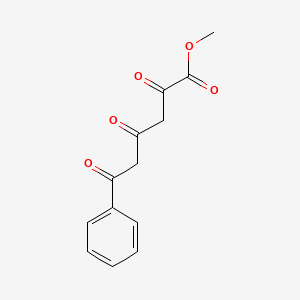 molecular formula C13H12O5 B12669730 Methyl alpha,gamma,epsilon-trioxobenzenehexanoate CAS No. 76798-27-1