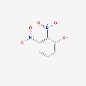 molecular formula C6H3N2O5- B12669741 Phenol, dinitro-, ion(1-)- CAS No. 74893-76-8