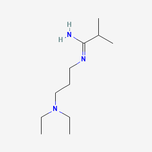 molecular formula C11H25N3 B12669761 N,N-Diethyl-N'-((isopropyl)carbonimidoyl)propane-1,3-diamine CAS No. 64527-57-7