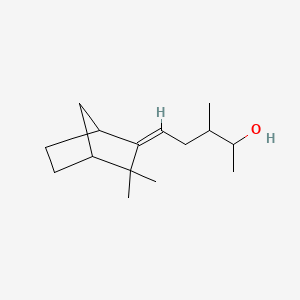 molecular formula C15H26O B12669779 5-(3,3-Dimethylbicyclo(2.2.1)hept-2-ylidene)-3-methylpentan-2-ol CAS No. 94291-51-7