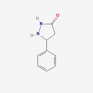 molecular formula C9H10N2O B1266980 5-Phenylpyrazolidin-3-one CAS No. 13047-12-6