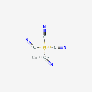 molecular formula C4CaN4Pt B12669844 Calcium tetrakis(cyano-C)platinate CAS No. 14038-86-9