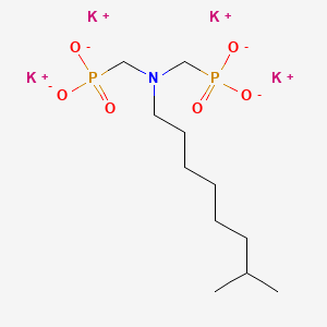 molecular formula C11H23K4NO6P2 B12669846 Tetrapotassium ((isononylimino)bis(methylene))bisphosphonate CAS No. 93982-85-5