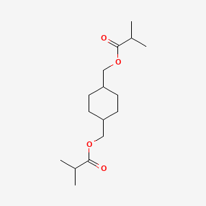 molecular formula C16H28O4 B12669872 Cyclohexane-1,4-diylbis(methylene) diisobutyrate CAS No. 85409-70-7