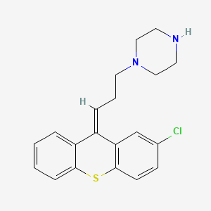 molecular formula C20H21ClN2S B12669875 Piperazine, 1-(3-(2-chloro-9H-thioxanthen-9-ylidene)propyl)-, (Z)- CAS No. 21642-94-4