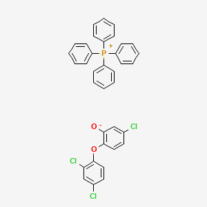 molecular formula C36H26Cl3O2P B12669901 Tetraphenylphosphonium 5-chloro-2-(2,4-dichlorophenoxy)phenolate CAS No. 94230-98-5