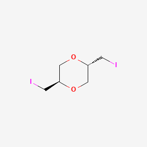 molecular formula C6H10I2O2 B1266993 1,4-二噁烷，2,5-双(碘甲基)-，(2R,5S)-rel- CAS No. 56127-59-4