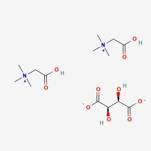 molecular formula C14H28N2O10 B12669960 Bis((carboxymethyl)trimethylammonium) (R-(R*,R*))-tartrate CAS No. 85391-08-8